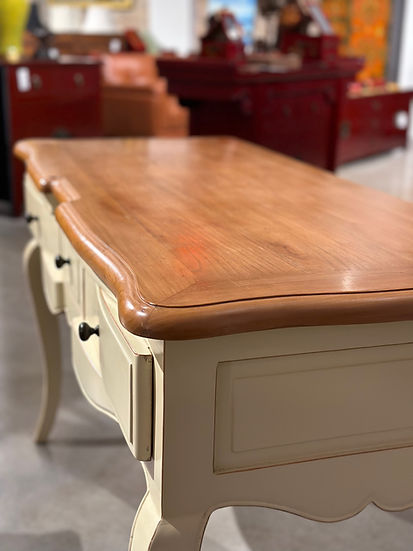 Classic Elm Wood Dressing Table Set
