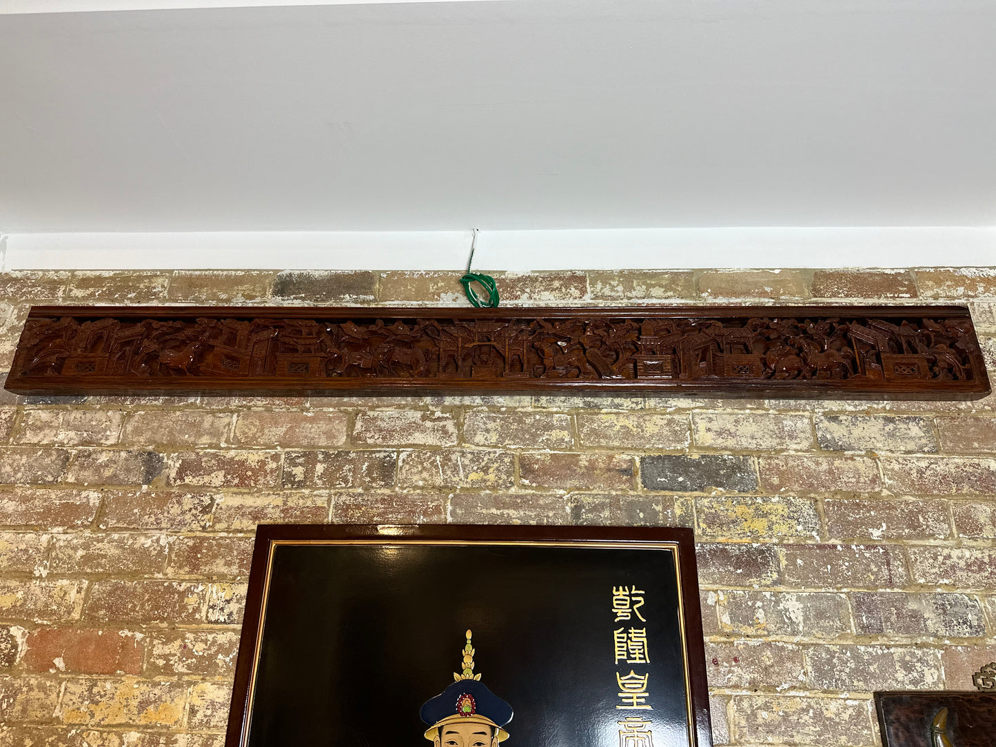 Traditional Chinese Hand-Carved Horizontal Wall Art