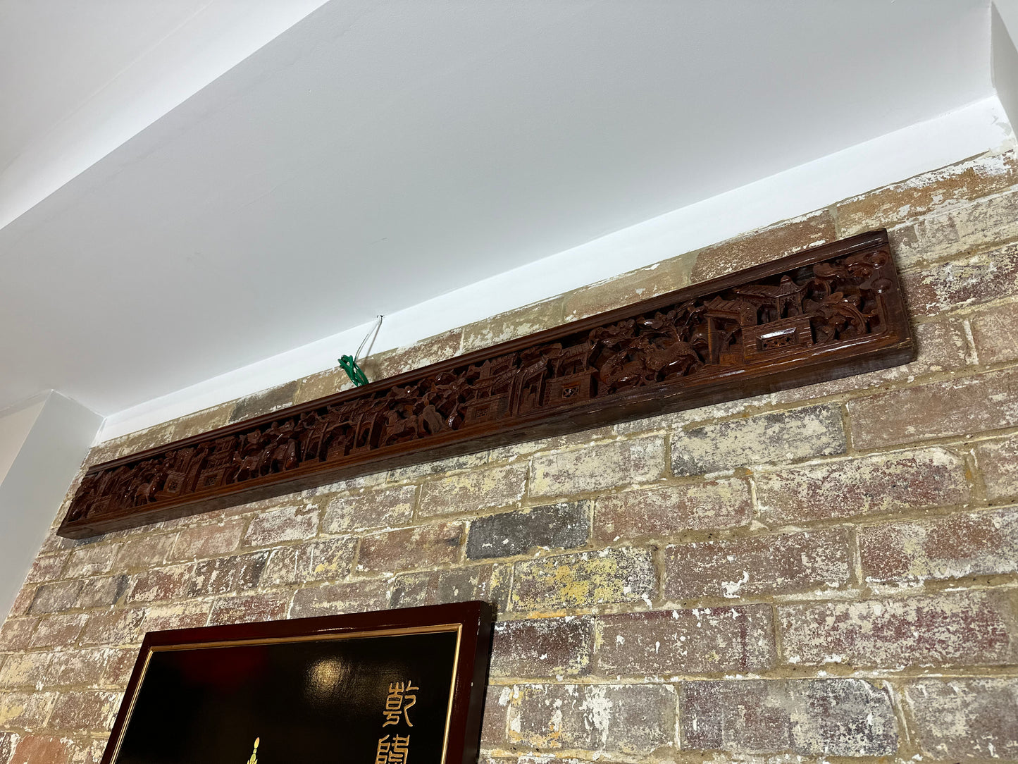 Traditional Chinese Hand-Carved Horizontal Wall Art