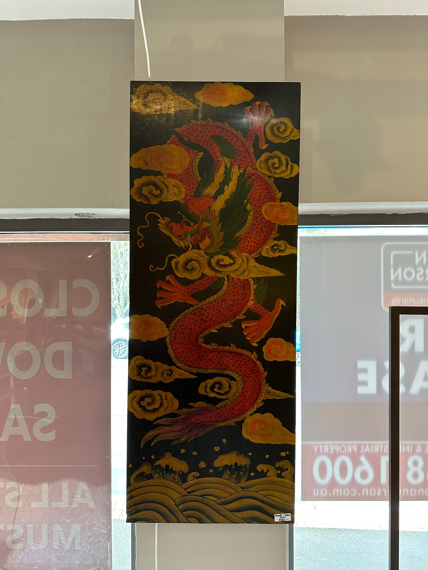 Hand-Painted Traditional Chinese Dragon Art Panel