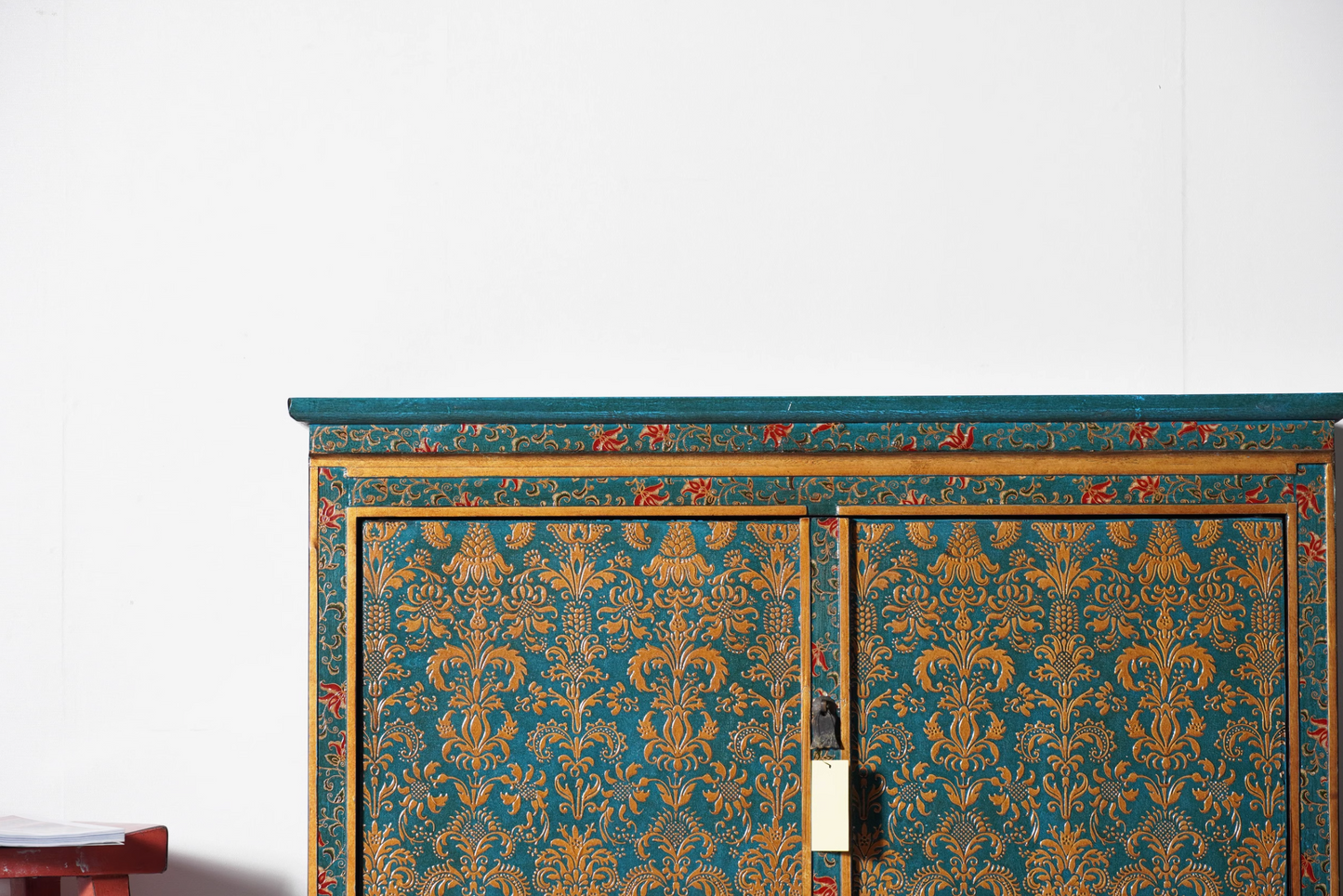 Tibetan 4 Door Mid-Sized Cabinet